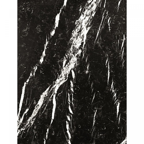 Black marble vinyl rug Adelia - Wide size