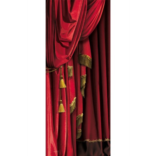 Velvet red curtains - Left
