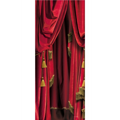 Velvet red curtains - double theater