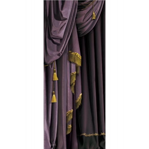 Velvet purple curtains - Left