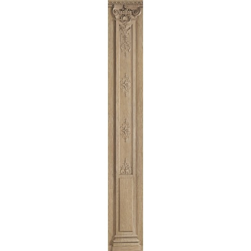 Elm wood column with haussmann panelling 40cm
