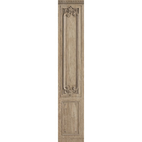 Elm wood narrow panel with Haussmann panelling 52cm