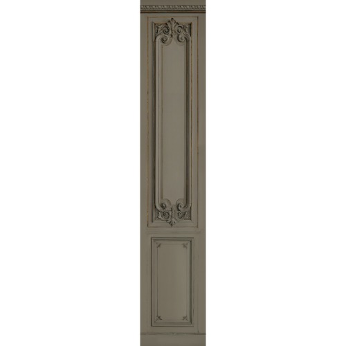 Warm grey narrow column with Haussmann panelling 52cm