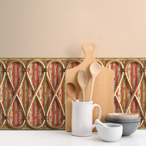 Philippe Model woven rattan frieze - New Mexico