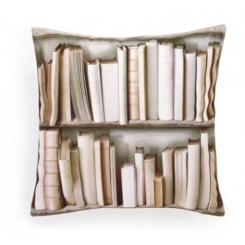 Ivory bookshelves cushion
