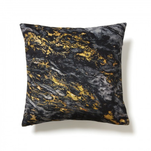 Black and gold Sarrancolin marble cushion