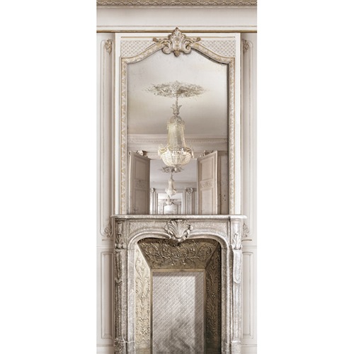 Fireplace mirror with Haussmann panelling 125cm