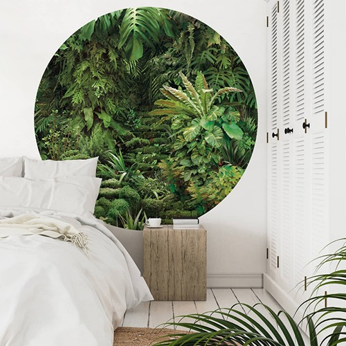 Urban jungle circular wallpaper - Ø 130 cm