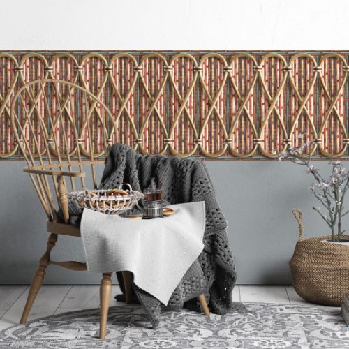 Philippe Model woven rattan frieze - French Bistrot