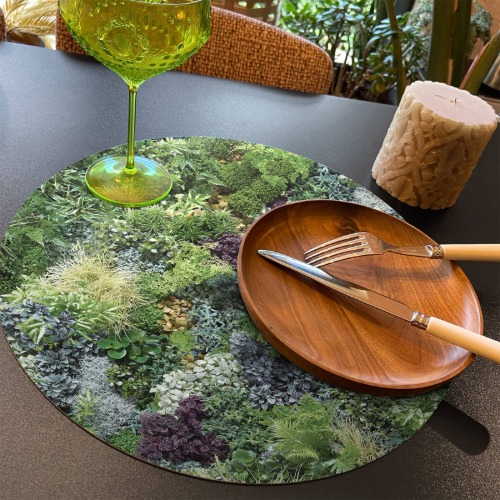Round nature placemat