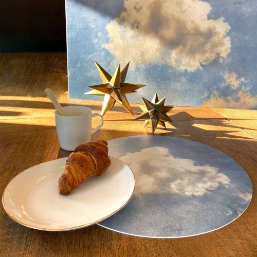 Round sky and clouds placemat