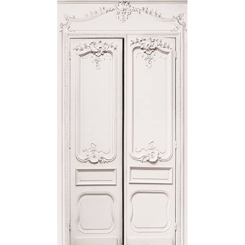 Double door with simple Haussmann panelling series II 133cm