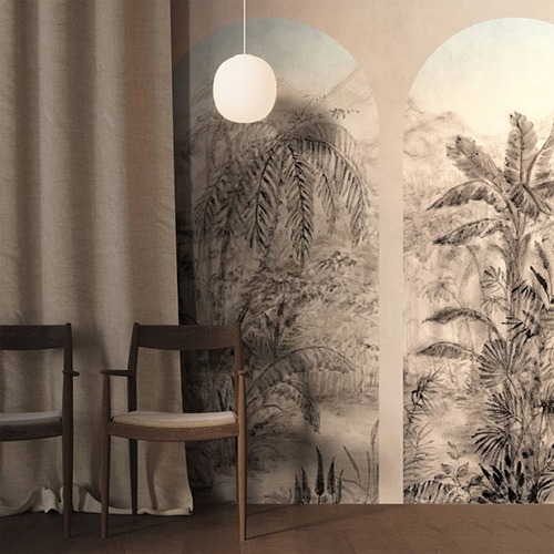 Tropical jungle sketch - Arch wallpaper