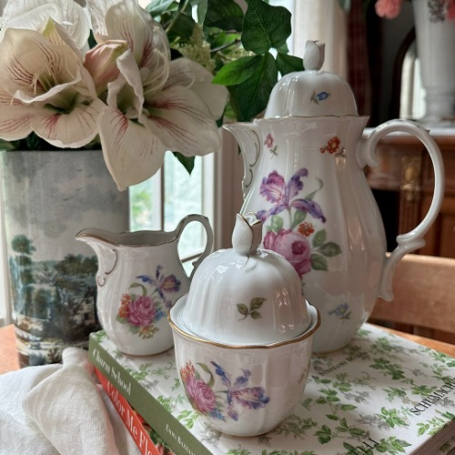 Vintage Flower Garden Teatime Set